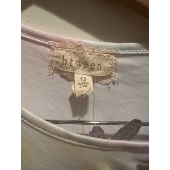 NWT BTWeen Girl Unicorn Sequined Short Sleeve Blouse & Unicorn Keychain Size 12 - Picture 5 of 9